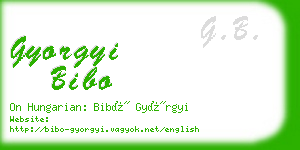 gyorgyi bibo business card